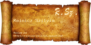 Reinicz Szilvia névjegykártya